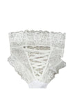 Laden Sie das Bild in den Galerie-Viewer, High Waisted Lace-Up Floral Lace Panties