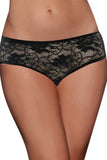 Load image into Gallery viewer, Crotchless Lace Ruffle-Back Panties Black / M
