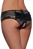 Load image into Gallery viewer, Crotchless Lace Ruffle-Back Panties