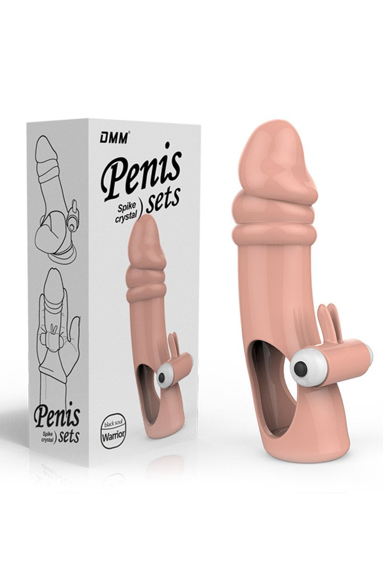 Dmm Girth Enhancer Penis Sleeve With Bullet Vibrator