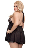 Load image into Gallery viewer, Plus Size Lace And Mesh Babydoll Set
