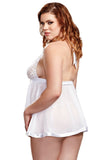 Load image into Gallery viewer, Plus Size Lace And Mesh Babydoll Set