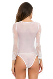 Load image into Gallery viewer, Women Hollow Out Lace One Piece Bodysuit Teddy Lingerie