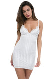 Load image into Gallery viewer, Womens Sleeveless Strappy Mini Dress With Lace Bra White / S