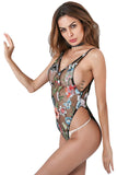 画像をギャラリー ビューアにロード Womens Mesh Embroidered Sexy One Piece Bodysuit