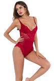 Load image into Gallery viewer, Hot Strappy Lace Plunge Bodysuit