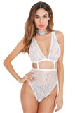 Load image into Gallery viewer, Womens One Piece Bodysuit Lingerie White / S