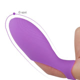 Load image into Gallery viewer, Finger Vibrator With Bullet Quiet Clitoral And G-Spot Purple