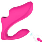 Load image into Gallery viewer, Clitoral And G-Spot Stimulator Finger Vibrator Remote Control Rose Red