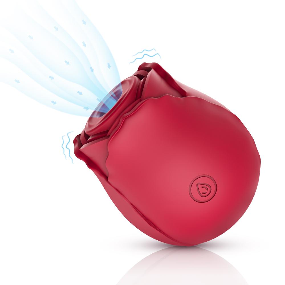 Rose Clit Sucking Vibrator Nipple G-Spot Toys Rechargeable Clitoral Stimulator