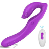 Laden Sie das Bild in den Galerie-Viewer, Remote Control Strapless Strap On Dildo Vibrator Rechargeable Purple
