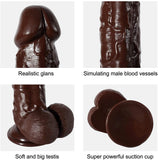 Charger l&#39;image dans la galerie, 11 Inch Brown Giant Thick G-Spot Lifelike Suction Cup Dildo