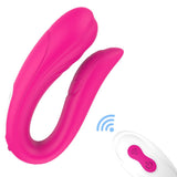 Load image into Gallery viewer, Couple Vibrator Remote Control Mute Design Clitoral And G-Spot Stimulation Rose Red