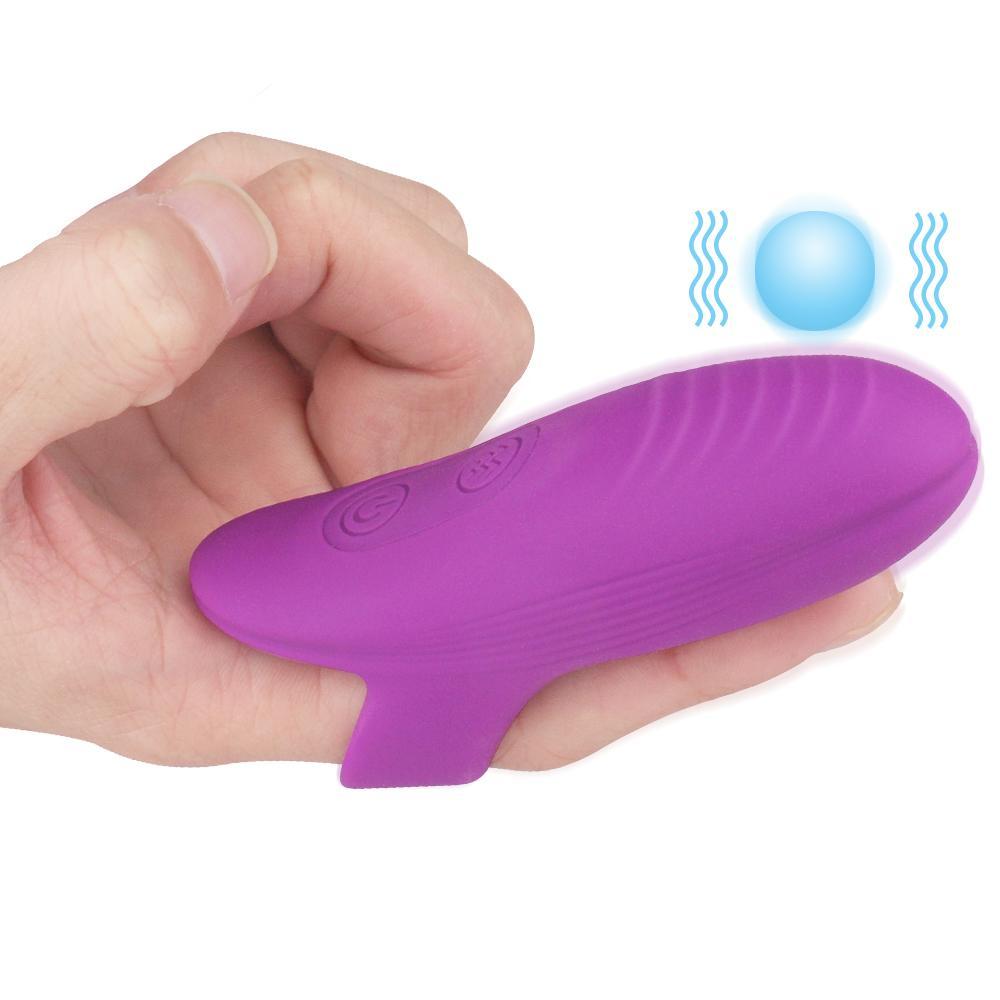 Usb Charge Soft Silicone Finger Vibrator Rose Red