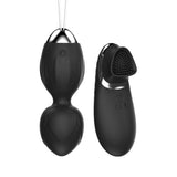 Load image into Gallery viewer, Silicone Bullet Vibrator With Special Remote Control Black Kegel Balls