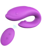 Load image into Gallery viewer, 4 Colors Soft Silica Gel Couple Vibrator Remote Control Purple