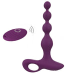 画像をギャラリー ビューアにロード Remote Control Vibrating Anal Beads Butt Plug Purple