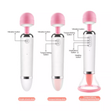 Load image into Gallery viewer, tongue clit sucking  vibrator  magic wand massager heated quiet toy for women