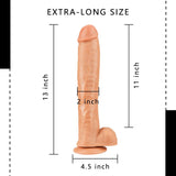 Laden Sie das Bild in den Galerie-Viewer, 13 Inch Huge &amp; Long Realistic Dildo With Strong Suction Cup