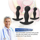 Load image into Gallery viewer, Pack Of 3 Silicone Anal Butt Plugs Trainer Kit Plug