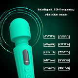 Charger l&#39;image dans la galerie, Waterproof 10 Frequency Vibration Modes Wand Vibrator