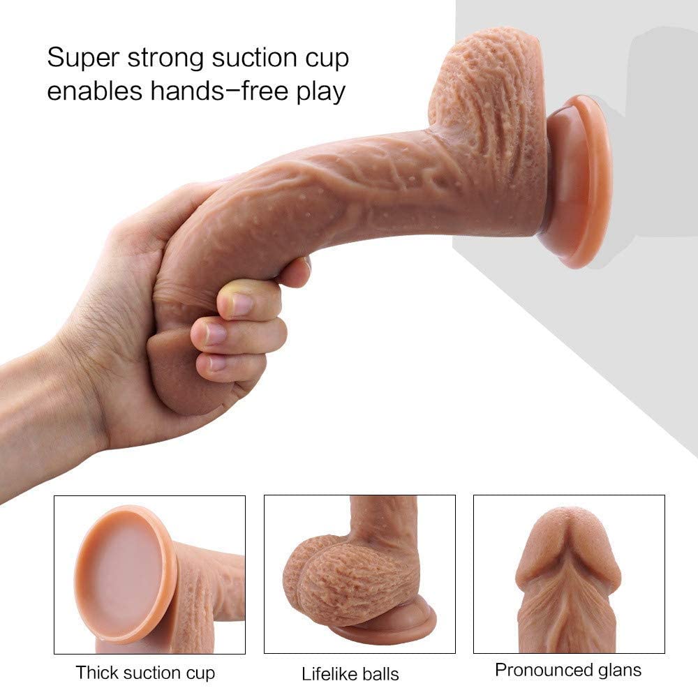 9 Inch Ultra-Soft Silicone Realistic Dildo For Women