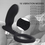 Charger l&#39;image dans la galerie, Anal Vibrator Prostate Massager With Penis Ring Elastic