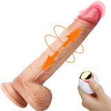 Load image into Gallery viewer, 9 Inch Thrusting Rotating Vibrating Super Realistic Silicone Dildo