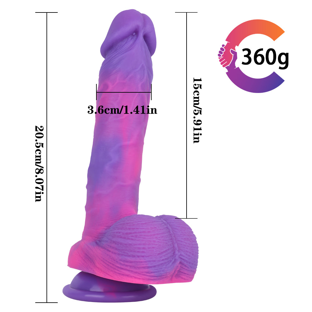 Purple dildo Suction Cup Realistic 8 inch dildos