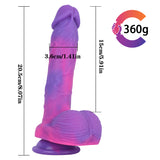 Load image into Gallery viewer, 8.07-inch Colorful Purple Dildo With Suction Cup