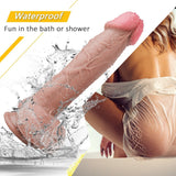 Charger l&#39;image dans la galerie, 10 Inch Big Waterproof Dual-Density Textured Realistic Silicone Dildo