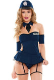 Laden Sie das Bild in den Galerie-Viewer, Erotic Police Uniform Sexy Bdsm Bondage Halloween Costume Blue / One Size