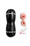 Charger l&#39;image dans la galerie, Male Masturbator Dual Hole Deep Throat Realistic Oral Vagina Sex Toy For Man Black / One Size Cup