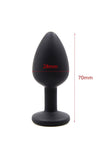 Load image into Gallery viewer, Silicone Butt Plug With Random Color Crystal Jewelry Smooth Touch Anal No Vibrator Sex Toys For