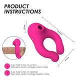 Load image into Gallery viewer, Couple Vibrator Suction Ring For Penis &amp; Clitoral Stimulation
