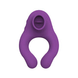 画像をギャラリー ビューアにロード Couple Vibrator With Cock Ring And Clitoris Licking 7 Modes Purple Clitoral
