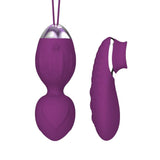 Load image into Gallery viewer, Silicone Bullet Vibrator With Special Remote Control Purple Kegel Balls