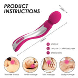 Load image into Gallery viewer, Realistic Wand Vibrator Handheld Massager Rechargeable