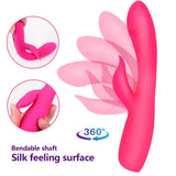 Laden Sie das Bild in den Galerie-Viewer, Dildo Rabbit Vibrator Sex Toy For Women Wand Massager G Spot Clitoris Stimulate Adult Usb Heated