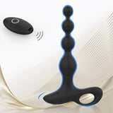 Load image into Gallery viewer, Remote Control Vibrating Anal Beads Butt Plug Black