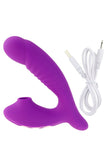 Load image into Gallery viewer, Clitoral Sucking G Spot Dildo Vibrator Purple / One Size
