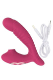 Load image into Gallery viewer, Clitoral Sucking G Spot Dildo Vibrator Rose Red / One Size