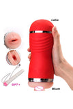 Charger l&#39;image dans la galerie, Male Masturbator Dual Hole Deep Throat Realistic Oral Vagina Sex Toy For Man Red / One Size Cup