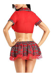 画像をギャラリー ビューアにロード School Girls Uniform Costume Short Top Pleated Skirt