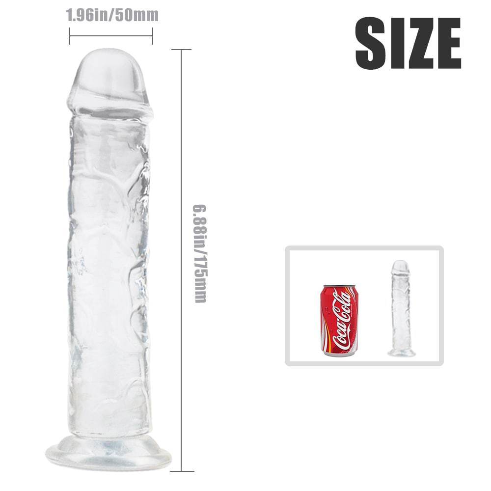 4 Kinds Size Super Suction Transparent Realistic Dildo