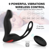 画像をギャラリー ビューアにロード Prostate Massager 9 Powerful Vibrations Remote Control