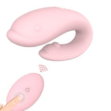 Laden Sie das Bild in den Galerie-Viewer, 4 Colors Soft Silica Gel Couple Vibrator Remote Control Pink