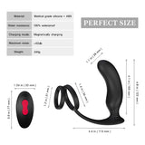 Load image into Gallery viewer, Prostate Massager Vibrator With Penis Ring P-Spot Anal Plug