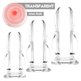 Load image into Gallery viewer, Waist Design Transparent Anal Plugs Kit 3 Sizes Plug