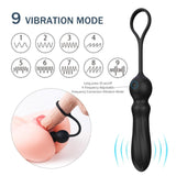 Load image into Gallery viewer, Silicone Anal Plug Vibrator With Penis Ring